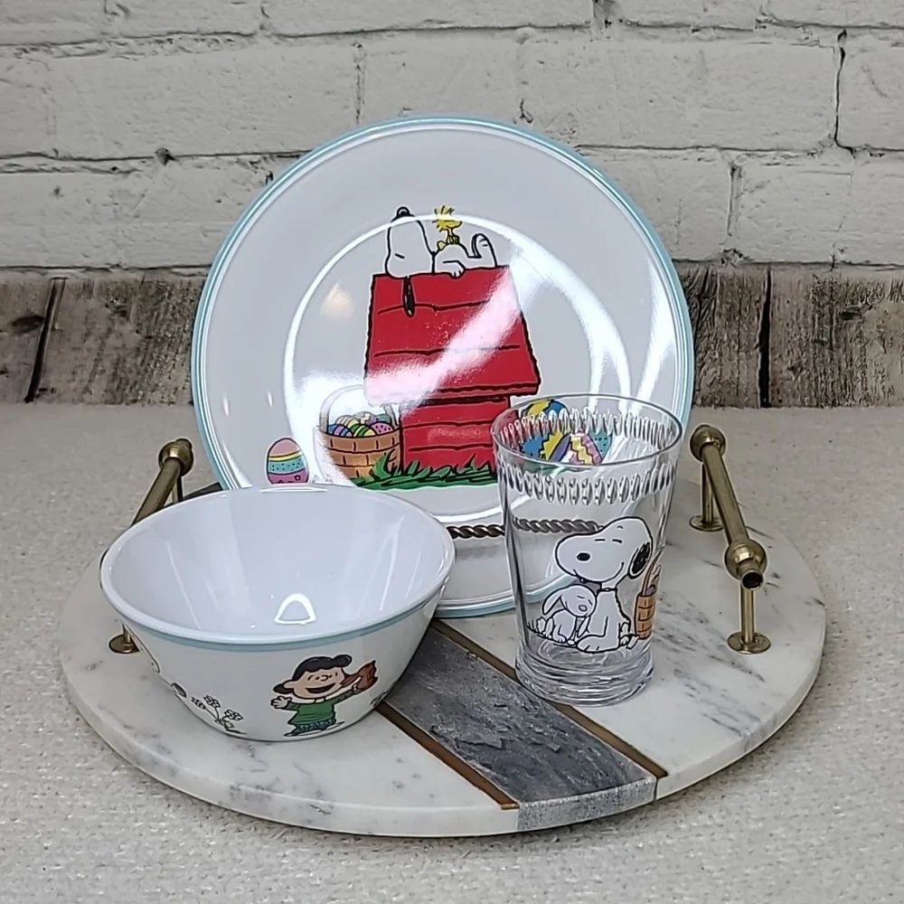 Williams Sonoma PEANUTS™ Easter Kids Melamine Dinnerware Set - NIB/NWT